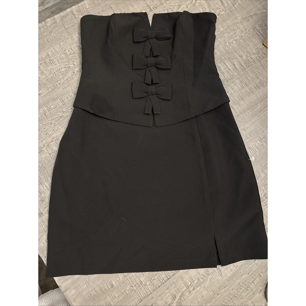 ASTR Strapless Layered Bow Mini Dress Size Medium
